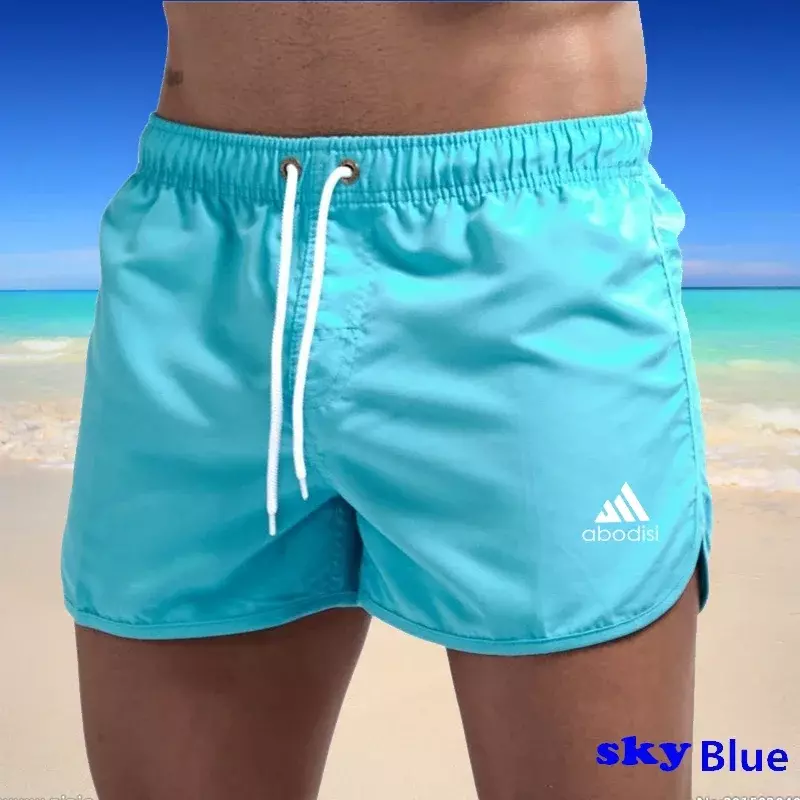 Celana pendek olahraga pria, 2024 kasual nyaman dan longgar multi Warna cetak cepat kering bernapas celana pantai