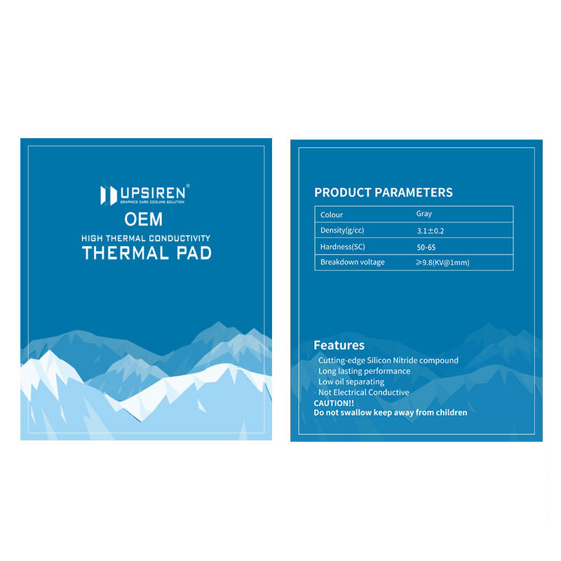Upsirene 24w/mk 120/16w gpu cpu thermo pad kühlkörper kühlung leitfähiges silikon pad 85x45/120x mm hochwertiges thermo pad