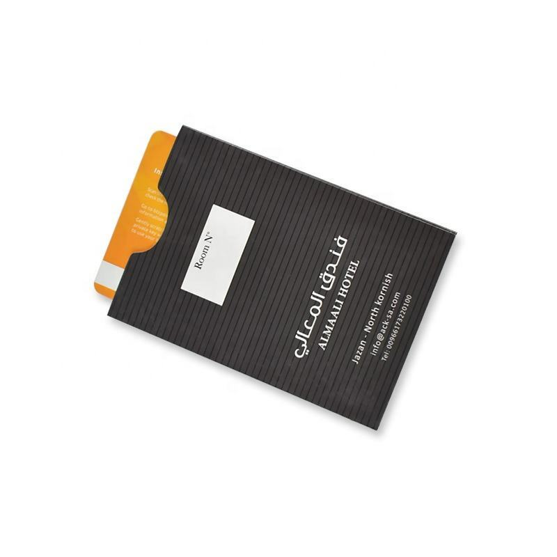 Sobres de tarjeta de cartón personalizados de buena calidad, papel artístico de impresión, funda de tarjeta de hotel, venta al por mayor