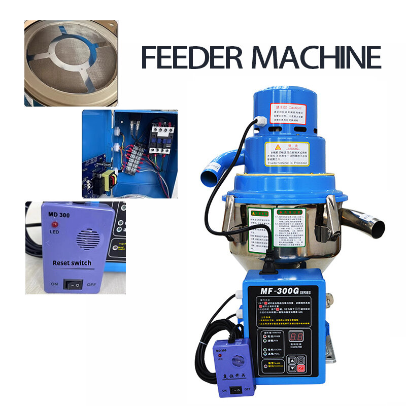 Máquina automática de alimentación al vacío de 300g, máquina de moldeo por inyección, alimentador de succión de partículas de plástico independiente, MF-300G