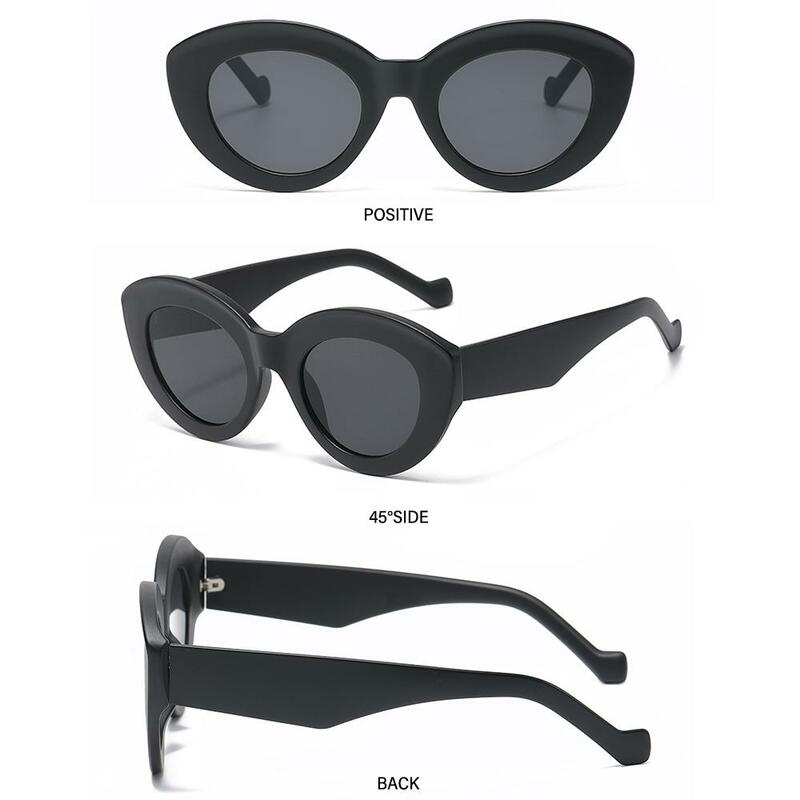 Trendy Eyewear Shades Oval Sun Glasses Thick Frame Oversized Sunglasses Sun Glasses