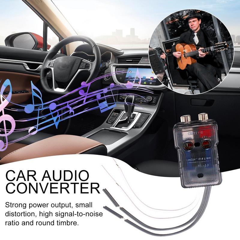 High To Low Speaker Impedance Converter Car Stereo Audio Speak Signal Hi-Low Converter Auto Car High To Low Output Impedance