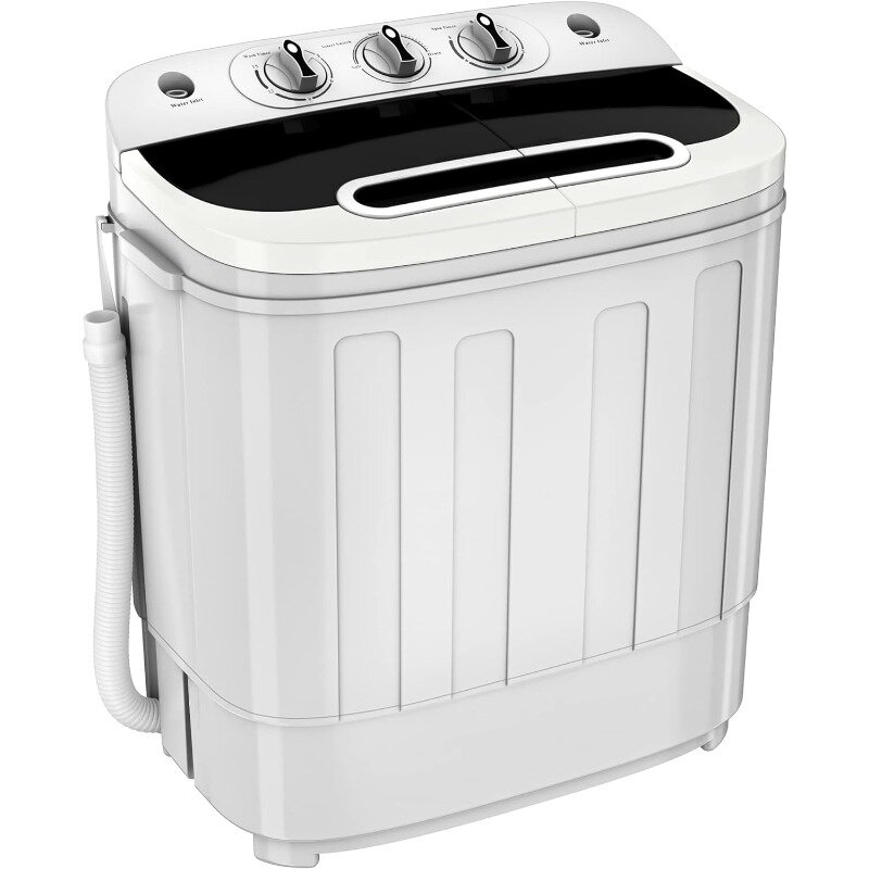 ZENY-Máquina de lavar roupa portátil, Mini Twin Tub com secador Spin, lavadora compacta, 13lbs Capacidade