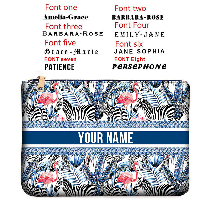 Borsa donna primavera estate Fashion Designer Party Clutch stampa personalizzata nome lettera borsa da spiaggia borsa cosmetica da viaggio