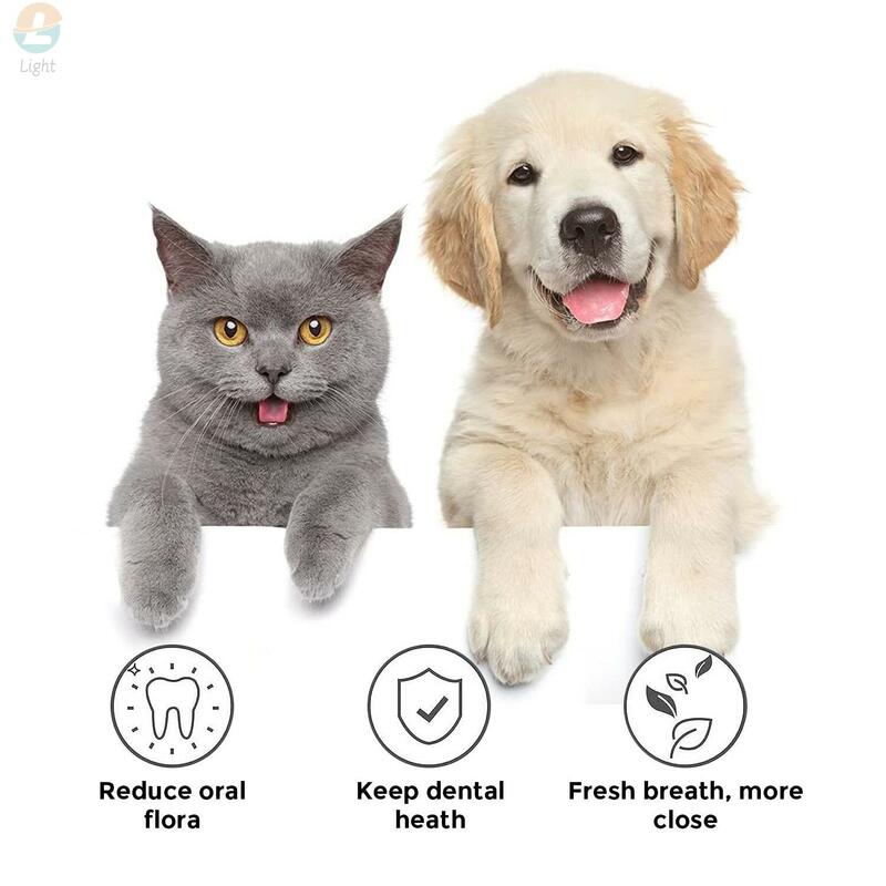 Cepillo de dientes con cerdas supersuaves para perro, cuidado Dental para cachorros, gatos y mascotas pequeñas, limpieza fácil de los dientes, sarro de mal aliento