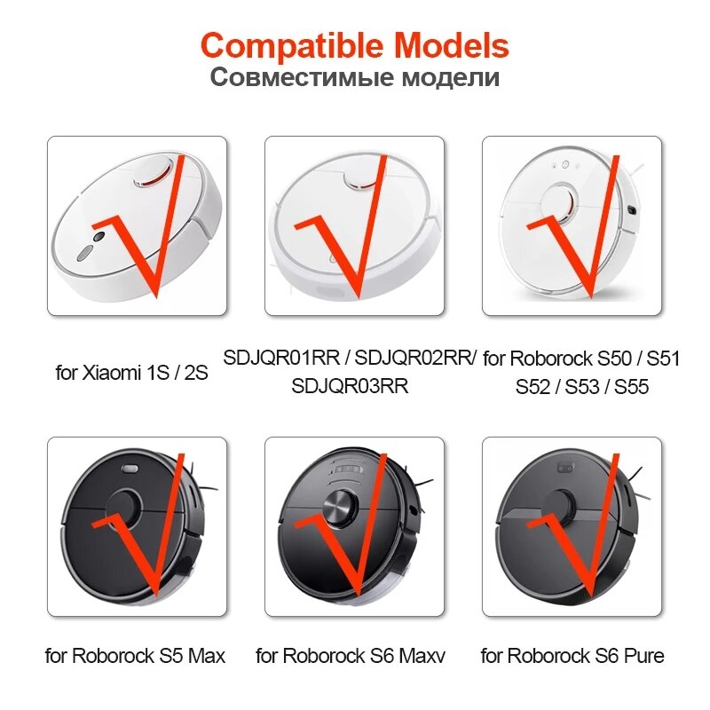 2/4/6/10Pcs filtri HEPA lavabili per Xiaomi Roborock S50 S5 MAX S6 per MI Robot aspirapolvere parti accessori di ricambio