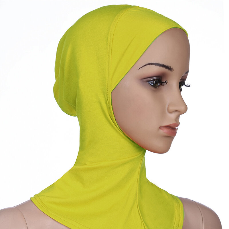 24 colori hijab musulmani Underscarf moda donna sciarpe testa tinta unita islamico morbido turbanti Casual da donna cappellini cappello nuovo