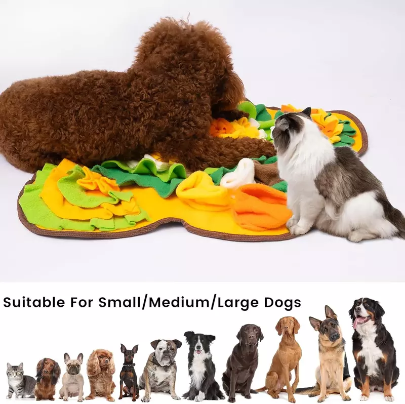 Sniff Mat for Dogs Multi-Functional Dog Feeding Mat Boredom Busters for Dogs with Pupsicles Dog Games and Treat Dispenser