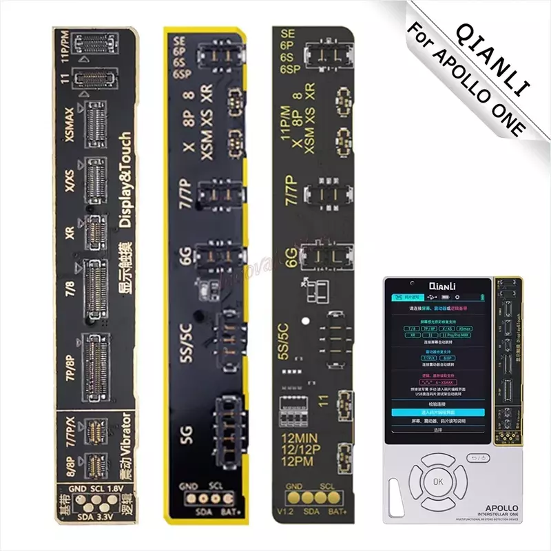 Qianli apollo um 11-12 série placa de detecção de bateria cor original placa de reparo para reparação de bateria ip reparação de cor original
