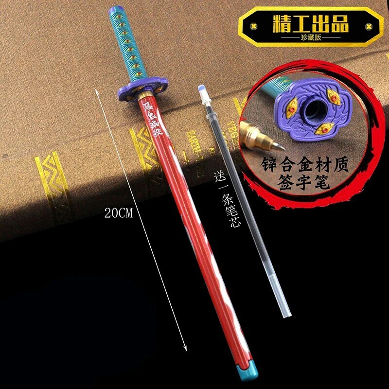 New Demon Slayer Cosplay Anime spade penna Ninja armi Gel penne Samurai costumi oggetti di scena collezioni