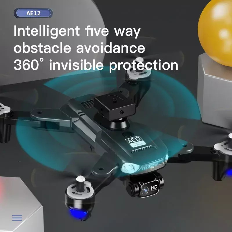 NEW AE12 Drone One Key Return ESC Obstacle Avoidance 2.4G Professional 8K Dual Camera Optical Flow Positioning Wifi FPV RC 3000