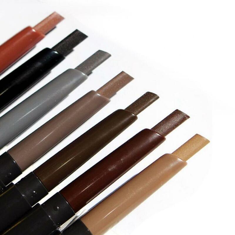 Lápis de sobrancelha multicolor de longa duração, ferramenta de maquiagem impermeável, sweatproof, beleza natural, duplo cabeçalho, fácil de colorir