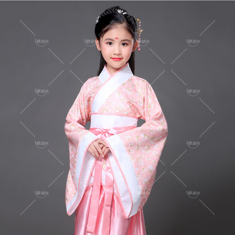 Традиционная Китайская древняя одежда Hanfu для детей, женские костюмы, традиционная одежда для девочек, детское Королевское Платье ханьфу