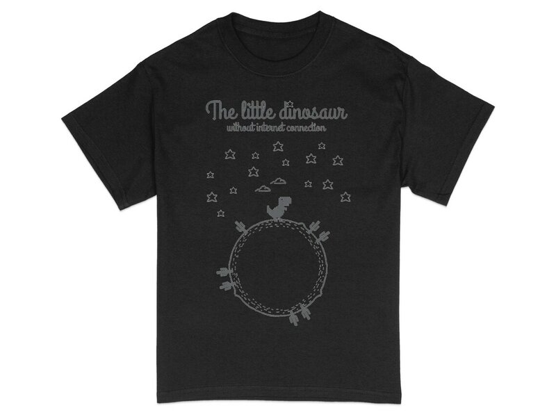 Забавная футболка с изображением динозавра, смешная футболка с изображением юмора, футболка унисекс с рисунком "маленький без подключения к Интернету"