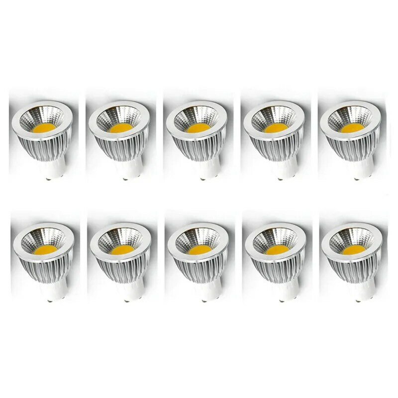 Bombilla de foco LED regulable, GU10Light, 110V, 220V, CA, 6W, 9W, 12W, 15W, GU5.3, GU10, COB, GU5.3, 10 unidades