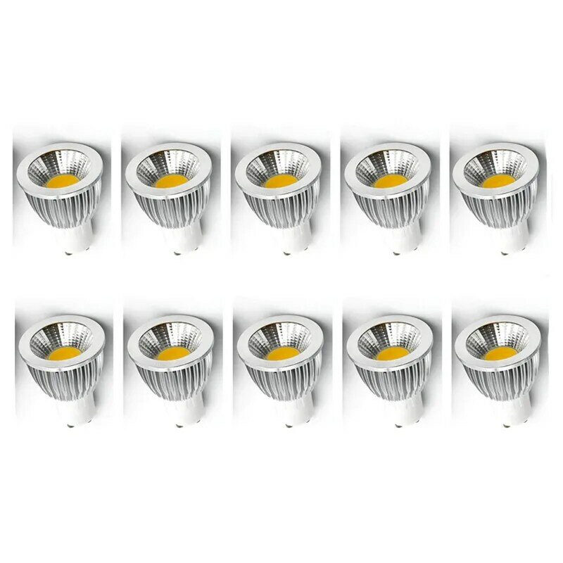 Lâmpada LED Spotlight regulável, Luz da lâmpada, GU5.3, GU10, COB, GU5.3, 110V, 220V, CA 6W, 9W, 12W, 15W, 10pcs