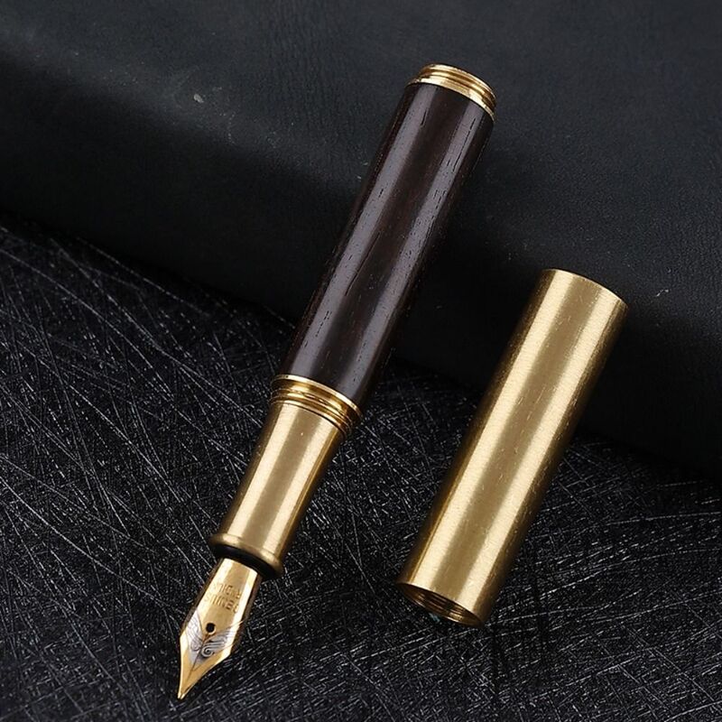 قلم حبر خشبي صغير للجيب من خشب الصندل ، كتابة ناعمة ، قلم خط راقِ ، قلم عمل رائع ، فاخر