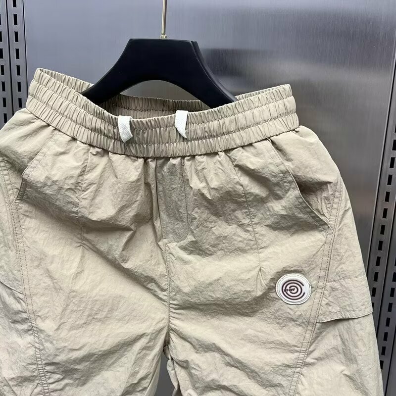 Retro Cargo Shorts Men's Japan fashion Fashion Brand Loose Straight INS casual Short quick-dry  2024 Men's Summer Sports Shorts