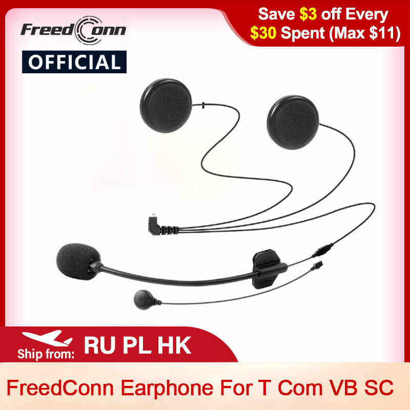 Freedconn Motorcycle Intercom Earphone for T-COM VB T-COM SC Motorcycle Bluetooth Helmet Intercom Accessories Free Shipping