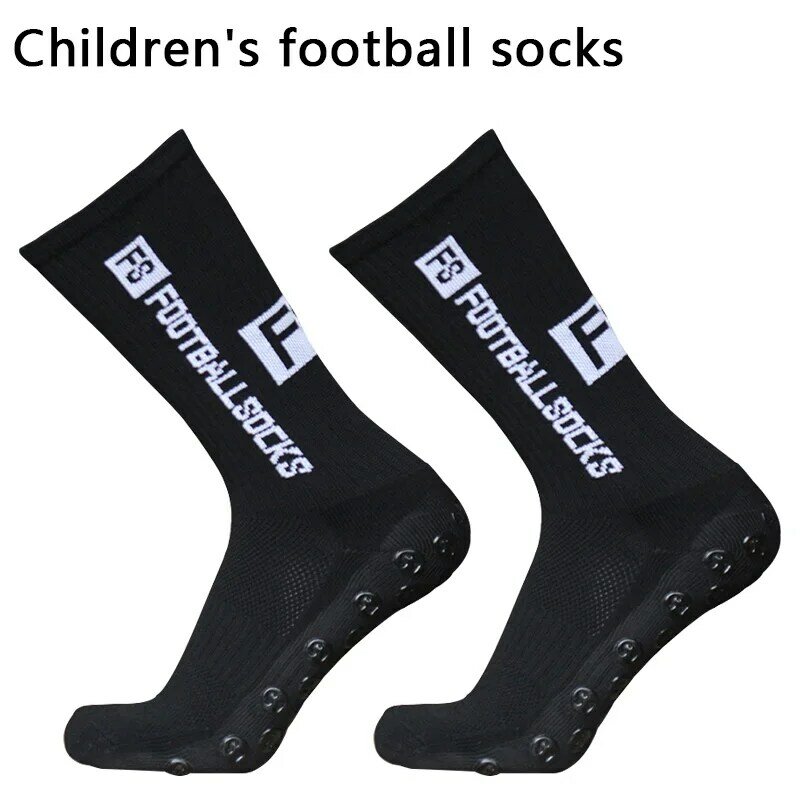 Calcetines de fútbol transpirables para niños y jóvenes, medias cuadradas de silicona con agarre antideslizante, novedad