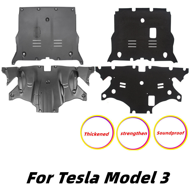 Pelat pelindung mesin cocok untuk Tesla Model 3 Model Y, pelindung mesin baja mangan, aksesori perangkat pelindung mesin