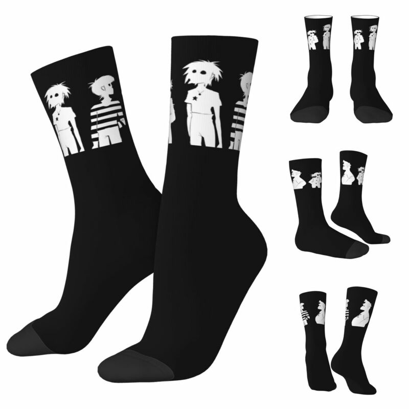 Классные носки с музыкальной группой Gorillaz, носки унисекс для скейтборда, походные счастливые носки с 3D принтом, уличный стиль, сумасшедшие носки