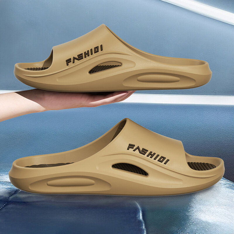 STRONGSHEN Men's Summer Slippers Anti-slip EVA Soft Fashion Slipper Outdoor Beach Flip Flops for Men Household Comfortable Shoes