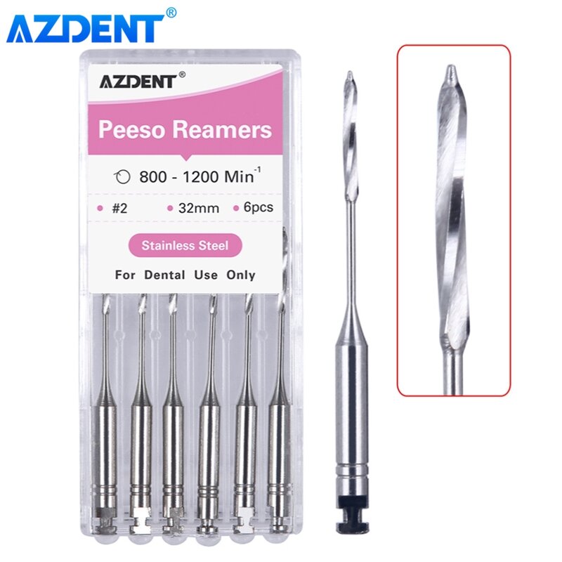 AZDENT Dental Endodontic Drill Gates Glidden Peeso Reamers Rotary Paste Carriers 32mm/25mm Engine Use Stainless Steel Endo Files