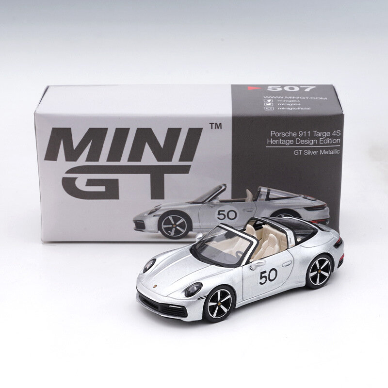 Mini modelo de carro de liga GT para meninos, Porsche, BMW, Mercedes, GTR, Bentley, Ford, simulação, pequena escala, brinquedos diecast, MINIGT, 1:64