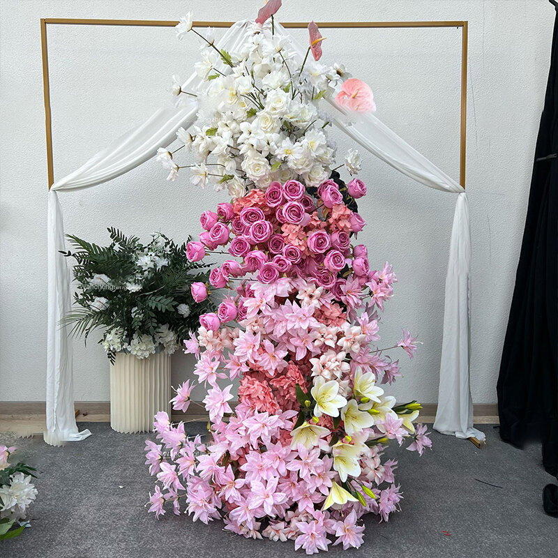 Hochzeit Requisiten künstliche hängende Blume Reihe Anordnung Tisch Blume Ball fertig t Bühne Straße führen Hochzeit Bogen Dekor Blumen