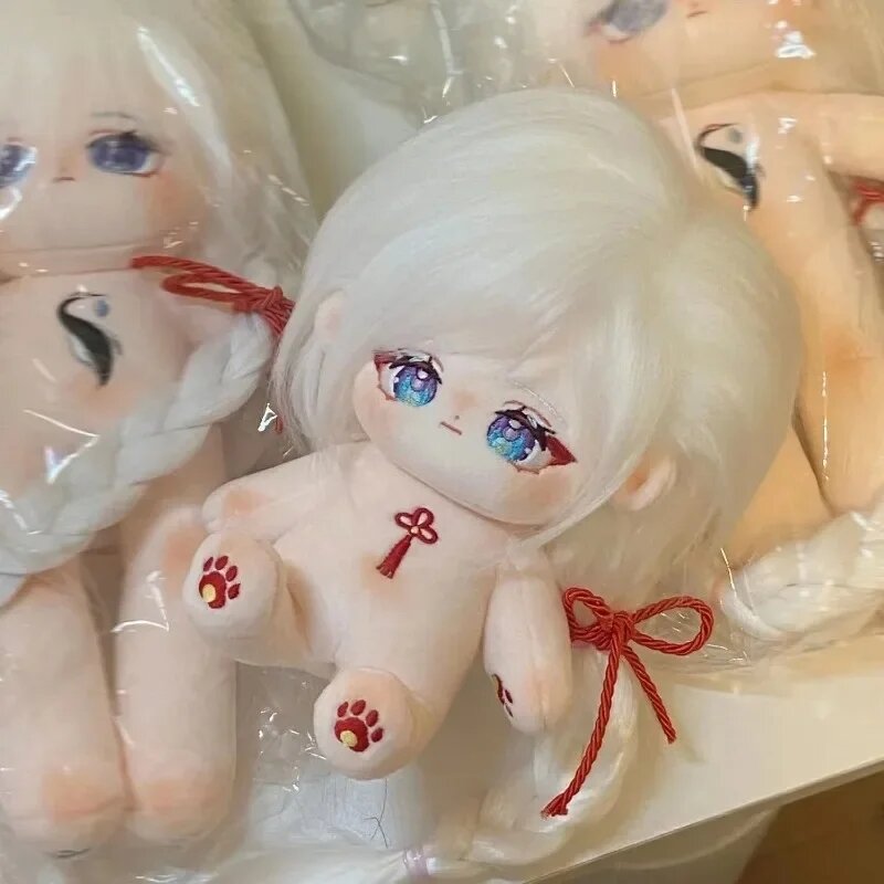 Genshin Impact Shenhe Bonecas de Pelúcia, Boneca Toy Nude, Cosplay Plushie, Presente para Crianças, 20cm, 6151