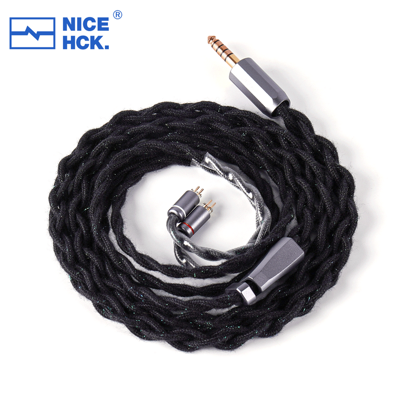 NiceHCK AuKingUltra HiFi IEM Wire 7N OCC 4N Gold Plated Upgrade Replace Audiophile 2Pin Cable OFC Plug for Hexa Chopin F1 Pro