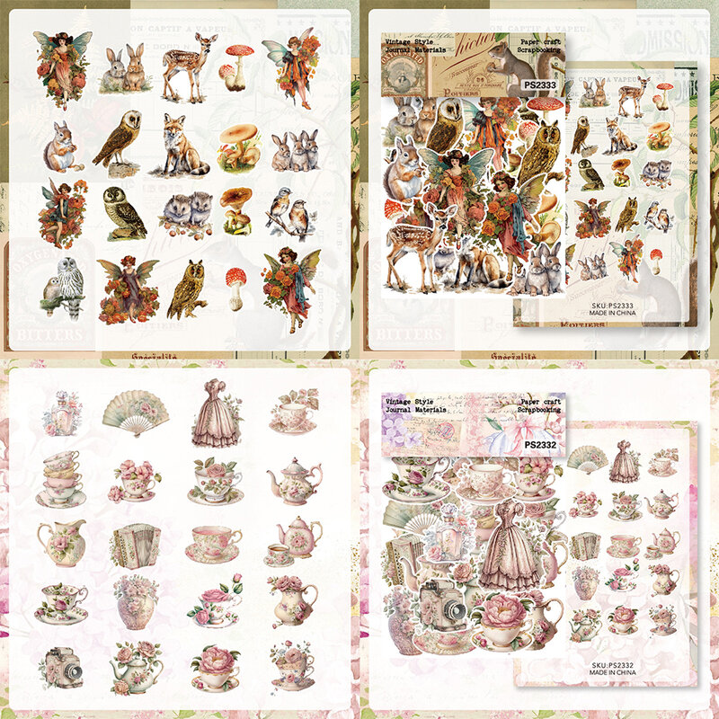 40 buah stiker potong cetak Paskah DIY stiker buku tempel Album kartu buku tempel Dekorasi alat tulis bahan stiker