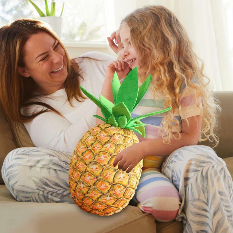 Ananasowa pluszowa zabawka Kawaii kreskówka pluszaki rzucają poduszki w kształcie lalki prezent gwiazdkowy ananasa na prezent urodzinowy dla dzieci