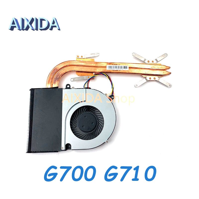 AIXIDA-Radiador Original para Lenovo IdeaPad G700, G710, Refrigeração portátil, Dissipador de calor com ventilador, 13N0-B5A0A11, 13N0-B5A0A12