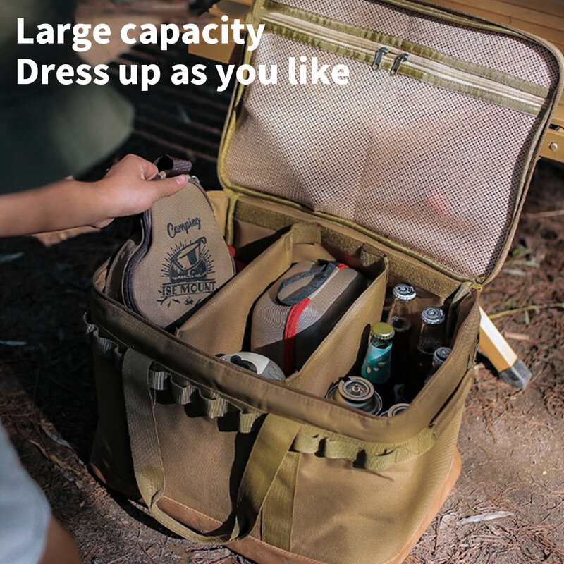 متعددة الوظائف التخييم حقيبة التخزين سعة كبيرة مقاوم للماء الكهربائية عامل الخشب أداة حقيبة السفر في الهواء الطلق كوك المنظم حمل
