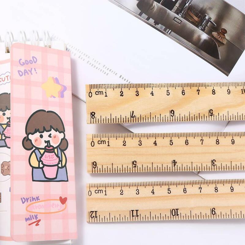 15/20/30cm Wooden Straight Rulers Drawing Tool Desk Accessories Student Teacher Measuring Stationery School Office Supplies