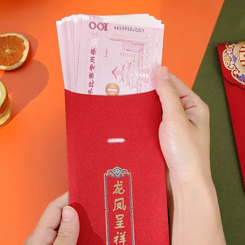 Amplop merah Cina, Festival Musim Semi klasik uang keberuntungan memberkati saku 2023 dekorasi Tahun Baru China untuk hadiah