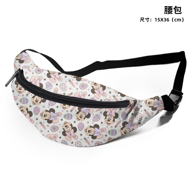 Disney Mickey Minnie Y5541 Anime Chest Bags Cartoon Customized Shoulder Waist Bag Casual Tote Storage Unisex Gift