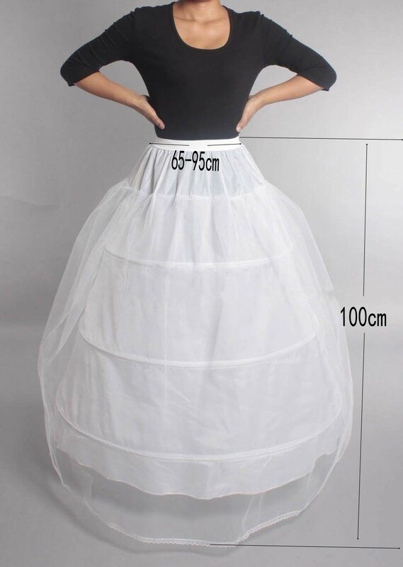 Women Crinoline Petticoat Hoop Skirts White Ball Gown Long Slips Underskirt for Lolita Cosplay Vintage Party Dropshipping