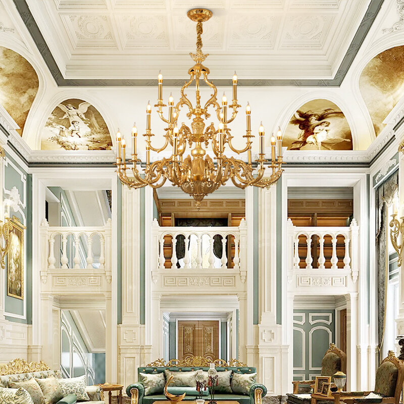 XUANZHAO – lustre de luxe en laiton, fabrication professionnelle française, or, décoration de Restaurant, salon, hôtel, européen