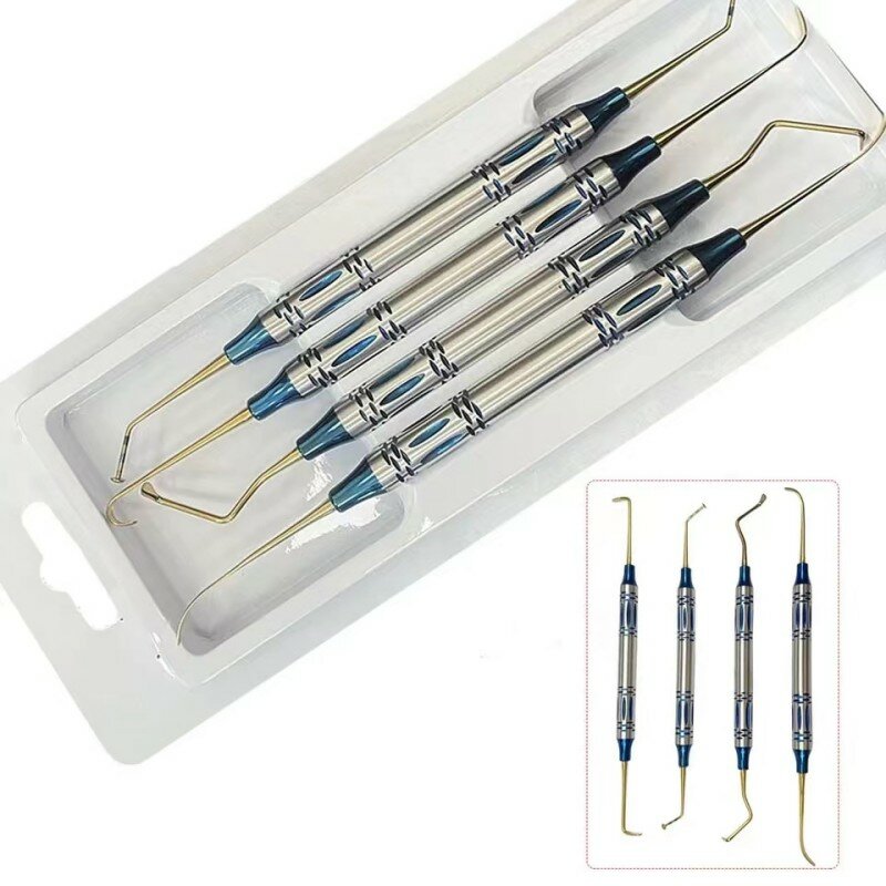 Herramientas de levantamiento de senos maxilares, instrumentos quirúrgicos para implantes dentales, herramientas de cirugía Oral para dentistas, 4 unids/set