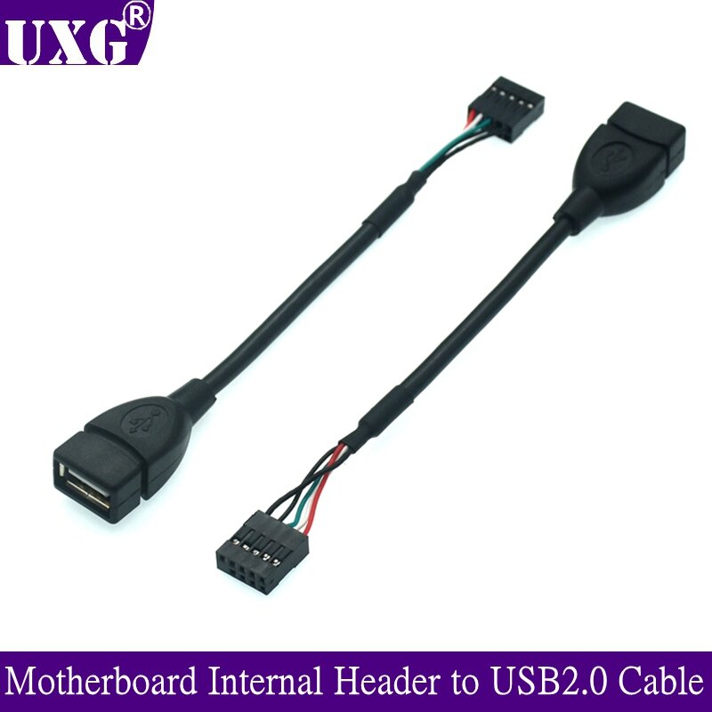 9-pin USB اللوحة الرئيسية رأس الداخلية إلى USB2.0 حافلة محول الهيكل المدمج في كابل للكمبيوتر سطح المكتب كابل