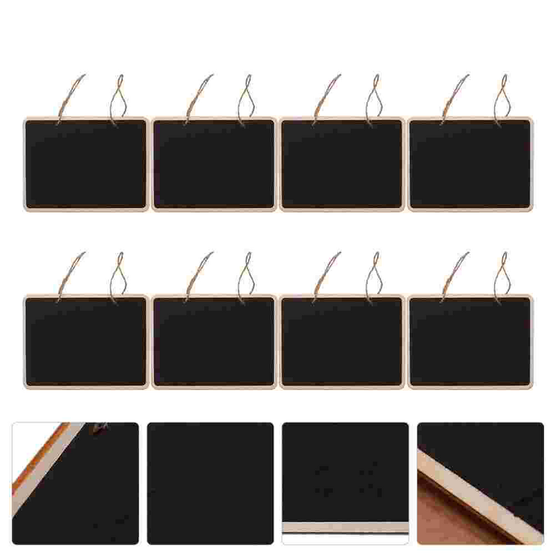 4/8/12ชิ้นกระดานดำขนาดเล็กแบบแขวนกระดานดำสองด้านกระดานดำสำหรับปาร์ตี้งานแต่งงานหมายเลขโต๊ะกระดานข้อความ