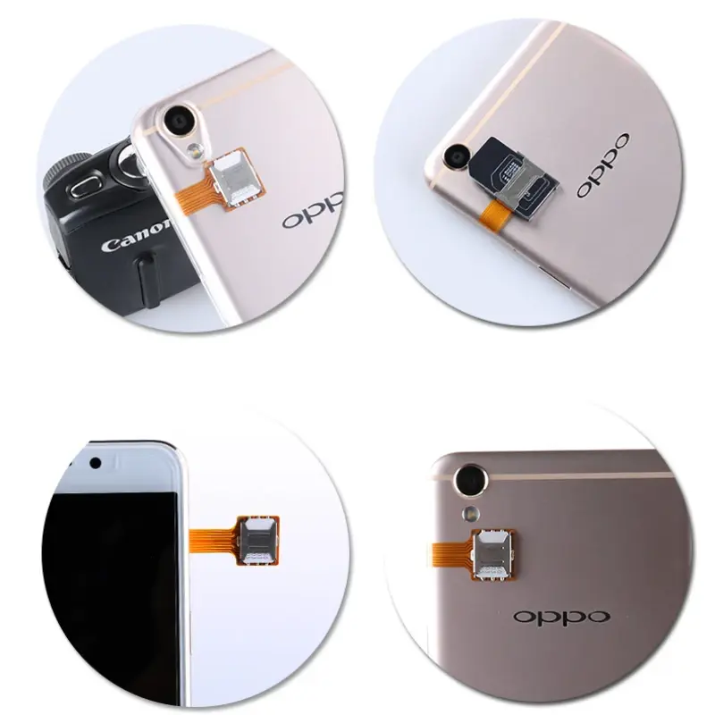 Podwójny przedłużacz SIM Adapter do kart Micro SD praktyczny uniwersalny TF hybrydowy gniazdo Sim Extender Nano Cato na telefon z systemem Android zmień kartę
