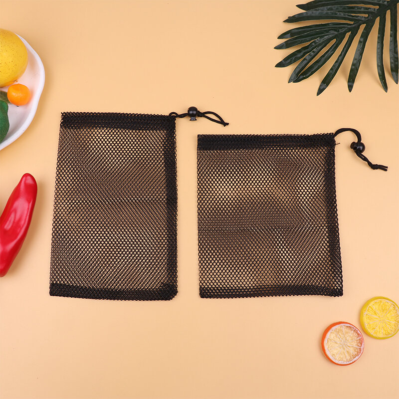 1PC Durable polyester Mesh Drawstring Storage Pouch Bag Stuff Sack Multipurpose Home Outdoor Travel Activity Pouch Laundry Bag