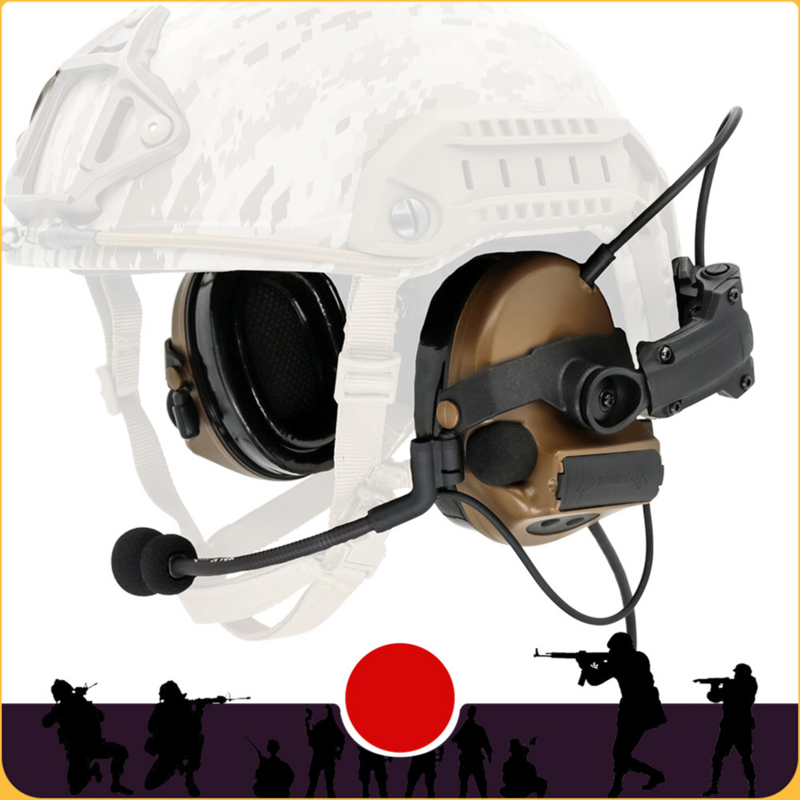 Taktischer Helm Arc Rail Adapter Headset Comtac II Halterung Version Geräusch reduzierung Pickup Gehörschutz Shooting Kopfhörer