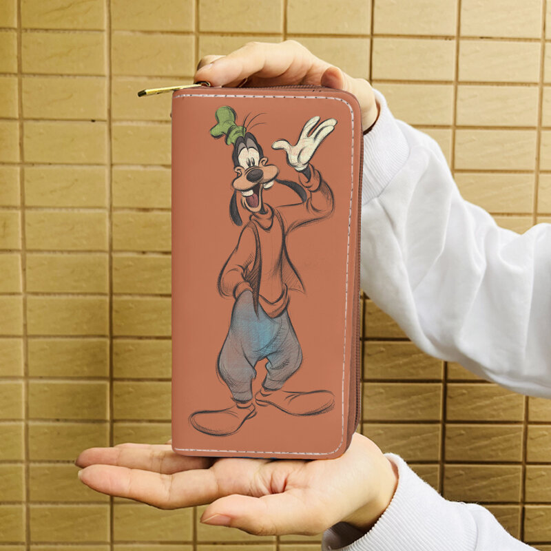 Disney Pluto Goofy W5999 Anime teczki portfel kreskówka zamek błyskawiczny portmonetka casualowe portmonetki pudełko na karty torebka prezent