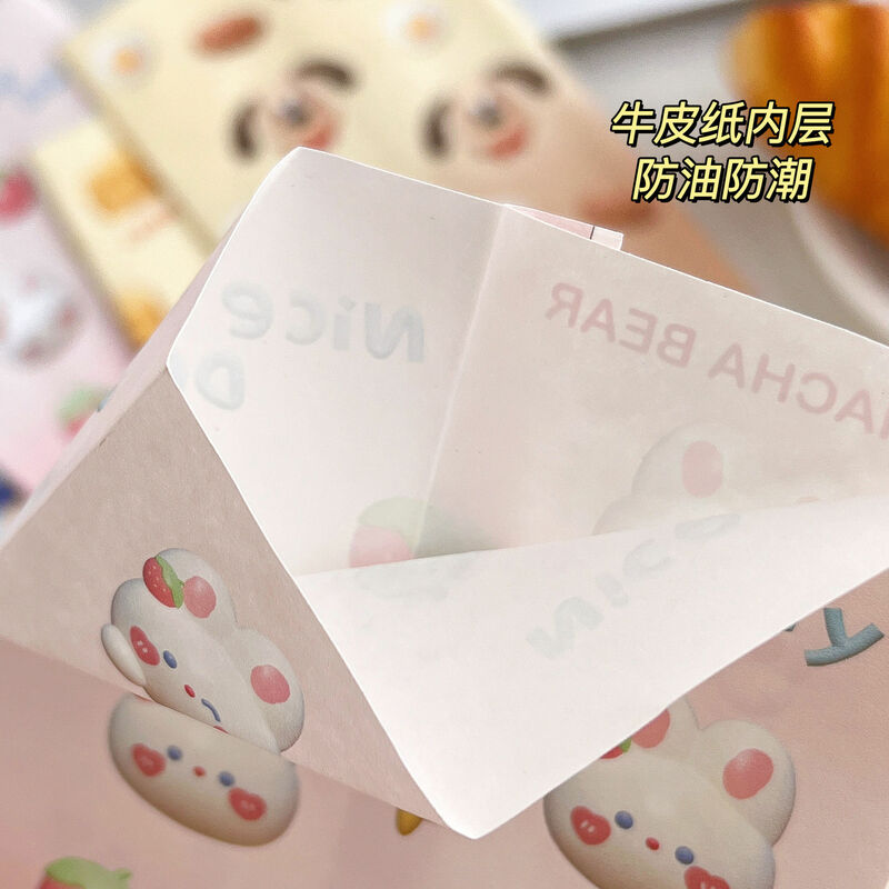 Koreaanse Ins Papieren Verpakkingstas Schattige Konijnenbeer Hond Chocolade Voedsel Sundries Opslag Organisator Woondecoratie Sieraden Cosmetica Cadeau