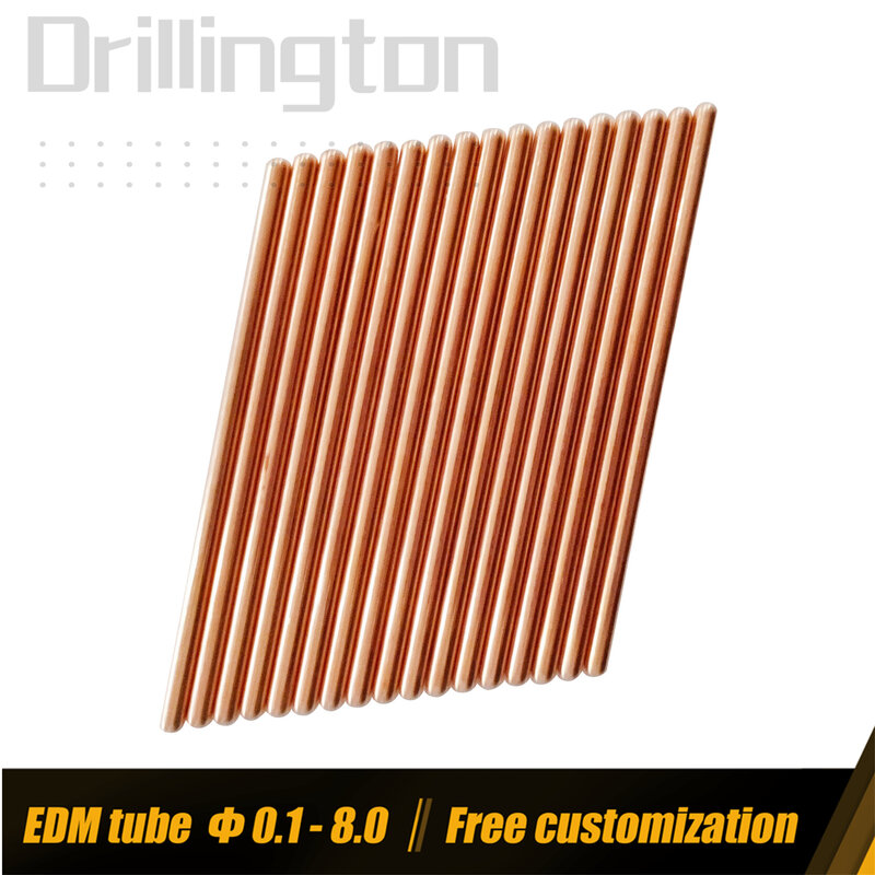 Électrode EDM en laiton et cuivre pour machine EDM, barre de tour, arbre rond ou elliptique, stock le plus récent, 0.1mm - 2.5mm